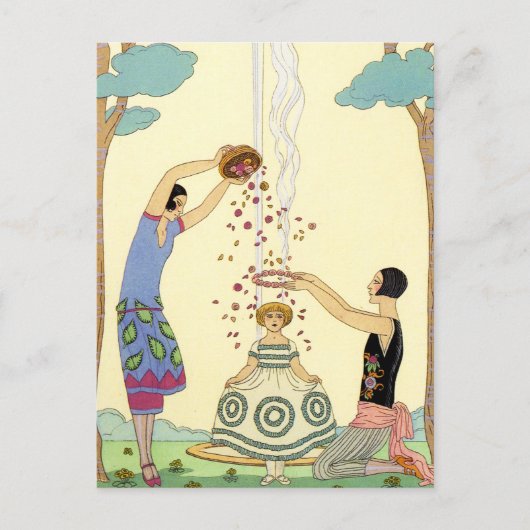 Springtime in het Franse Art Deco-Briefkaart Briefkaart (Voorkant)