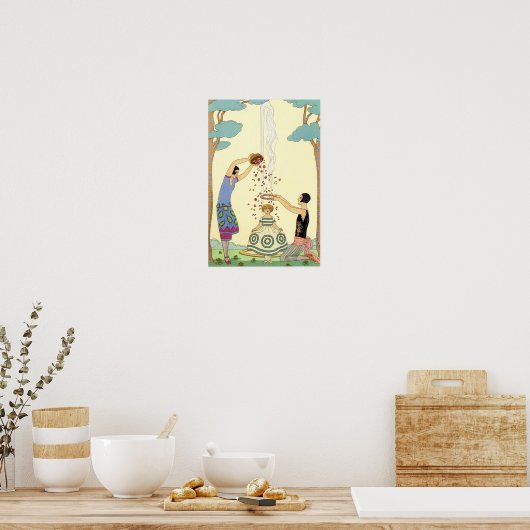 Springtime in het Franse Art Deco-Poster Poster (Keuken)