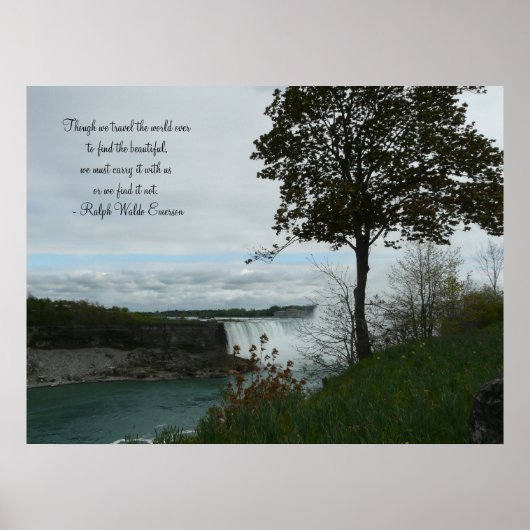 Springtime in Niagara Herfst-Canada/met Citaat Poster (Voorkant)