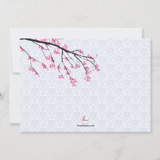 Springtime in Paris Bridal Shower Invitation Kaart (Achterkant)