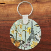  Springtime in Paris Eiffel Tower sleutelhanger (Voorkant)