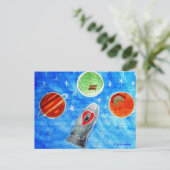 ...Springtime In Space...art by Jutta Gabriel... Briefkaart (Staand voorkant)