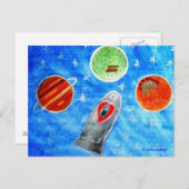 ...Springtime In Space...art by Jutta Gabriel... Briefkaart (Voorkant / Achterkant)