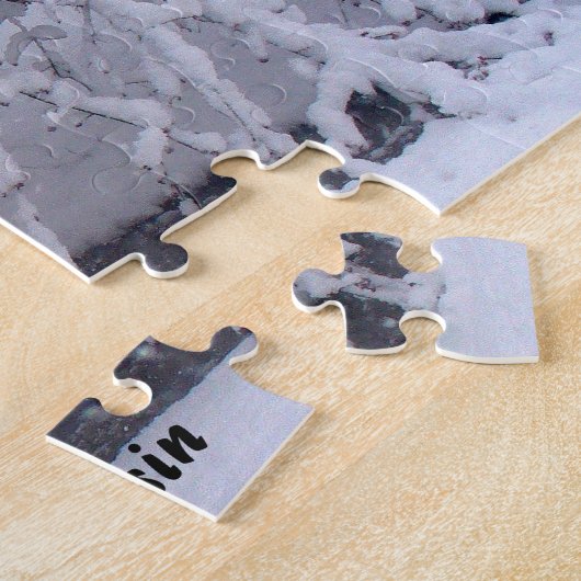 Springtime in Wisconsin Snow Scene Puzzle Legpuzzel (Zijkant)