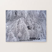Springtime in Wisconsin Snow Scene Puzzle Legpuzzel (Horizontaal)