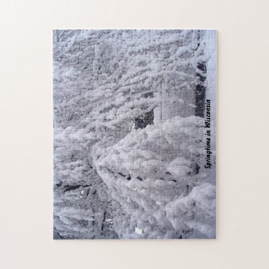 Springtime in Wisconsin Snow Scene Puzzle Legpuzzel (Verticaal)