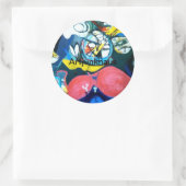 Springtime Jazz Abstract Jeff Hankamer Artjunkhaus Ronde Sticker (Tas)