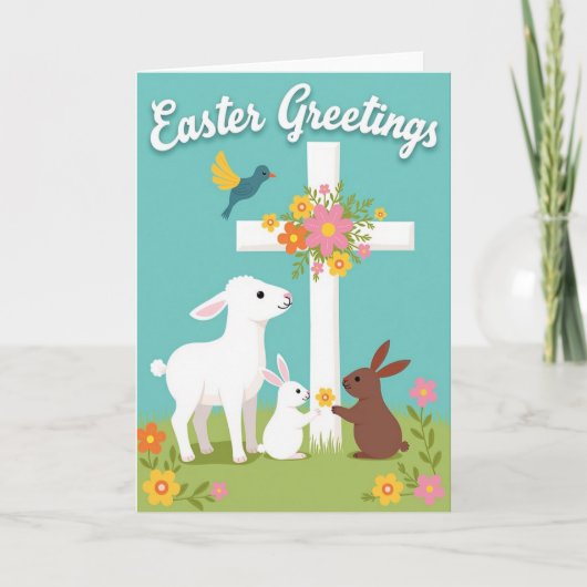 Springtime Joy Animal Friends Card Kaart (Voorkant)