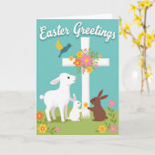 Springtime Joy Animal Friends Card Kaart (Gele Bloem)