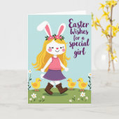 Springtime Joy Girl And Bird Card Kaart (Gele Bloem)