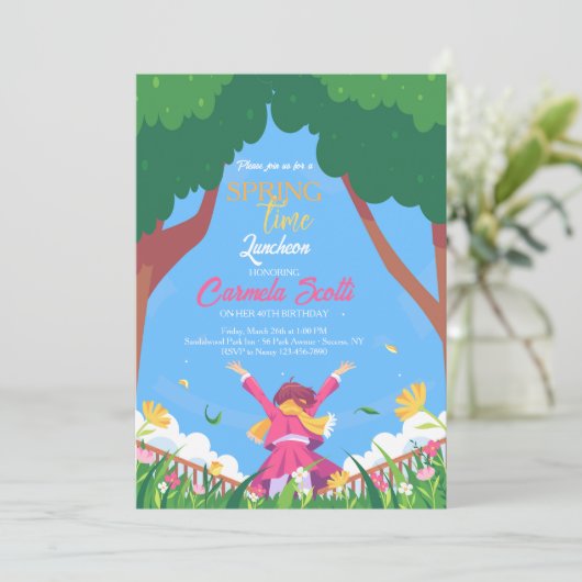 Springtime Kaart (Staand voorkant)