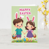 Springtime Kids Celebration Card Kaart (Gele Bloem)