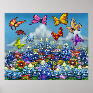 Springtime-kleuren Poster