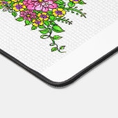 Springtime konijntjes in een bloemenveld bureaumat (Hoek)