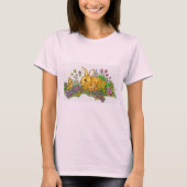 Springtime konijntjes in een bloemenveld t-shirt (Voorkant)