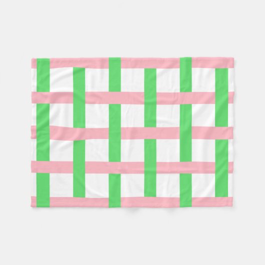 Springtime Lattice Baby Quilt Party Fleece Blanket (Voorkant (Horizontaal))