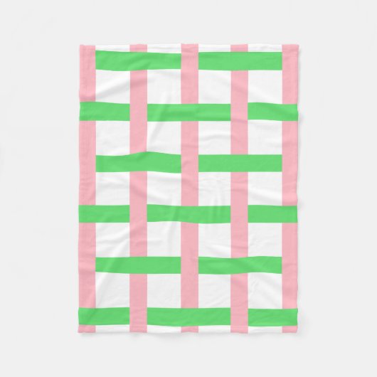 Springtime Lattice Baby Quilt Party Fleece Blanket (Voorkant)