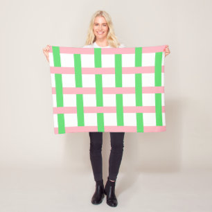 Springtime Lattice Baby Quilt Party Fleece Blanket Deken