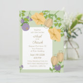 Springtime Lijst Wedding Kaart (Staand voorkant)