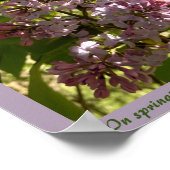 Springtime Lila Inspirerend afdrukken Poster (Hoek)