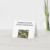 Springtime Lily Pads Opmerking Kaart (Achterkant)