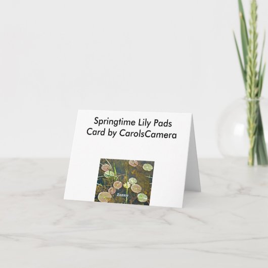 Springtime Lily Pads Opmerking Kaart (Achterkant)
