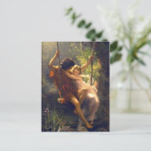 Springtime ~ Lovers op naaiwerk Briefkaart (Staand voorkant)