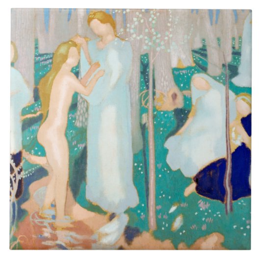 Springtime, Maurice Denis Tegeltje (Voorkant)