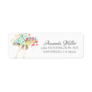 Springtime Mode Meisje Retouradres Etiket
