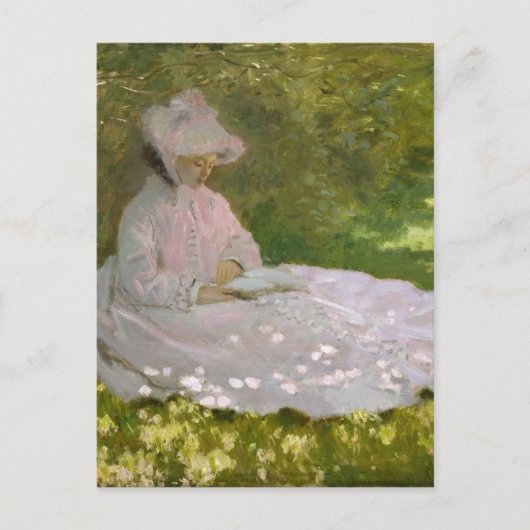 Springtime Monet voor dames lezen Briefkaart (Voorkant)