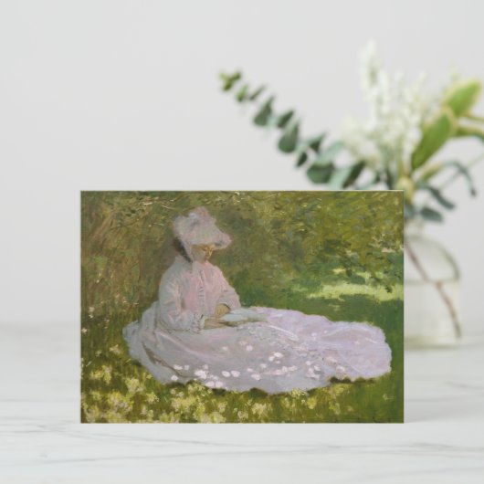 Springtime Monet voor dames lezen Kaart (Staand voorkant)
