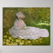 Springtime Monet voor dames lezen Poster (Voorkant)