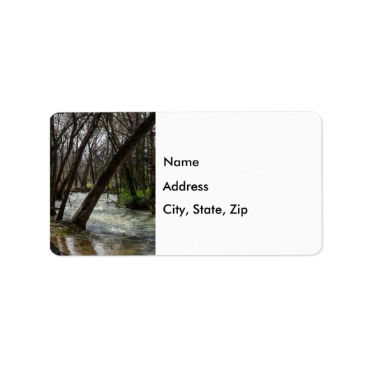 Springtime op Finley River Address Label (Voorkant)
