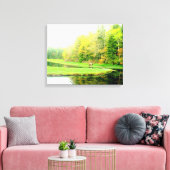 Springtime op Otis kreek verpakt canvas Afdruk (Insitu (Woonkamer))