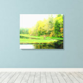 Springtime op Otis kreek verpakt canvas Afdruk (Insitu (Houten vloer))