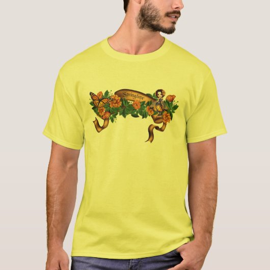 Springtime Oranje Blossom Fae T-shirt (Voorkant)