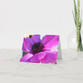 Springtime Paarse Anemone Note Kaart
