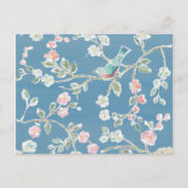Springtime-patroon - vogels en bloemen briefkaart (Voorkant)