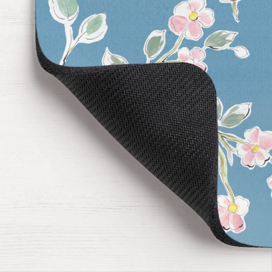 Springtime-patroon - vogels en bloemen muismat (Hoek)