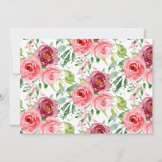 Springtime Peonies Floral Moving Announge Kaart (Achterkant)