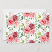 Springtime Peonies Roos Bloembevestiging Kaart (Achterkant)