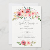 Springtime Peonies Roos Floral Vrijgezellenfeest Kaart (Voorkant)