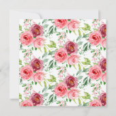 Springtime Peonies Roos Floral Vrijgezellenfeest T Kaart (Achterkant)