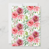 Springtime Peonies Roos Floral Vrijgezellenfeest T Kaart (Achterkant)