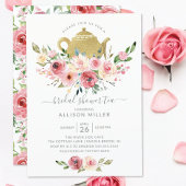 Springtime Peonies Roos Floral Vrijgezellenfeest T Kaart