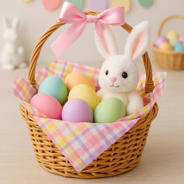 Springtime Pink Lavender Plaid Tissuepapier