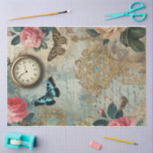 Springtime Pocket Watch Bloemen Decoupage Papier (Craft)