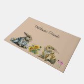 Springtime Rabbit Doormat Deurmat (Schuin)