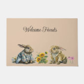 Springtime Rabbit Doormat Deurmat (Voorkant)