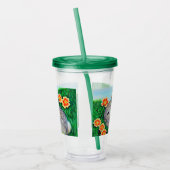 Springtime Rabbit Painting Acryl Drinkbeker (Links)